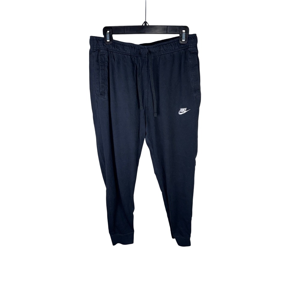 Nike Mens Sportswear Club Joggers Black Cotton Sweatpants Size L